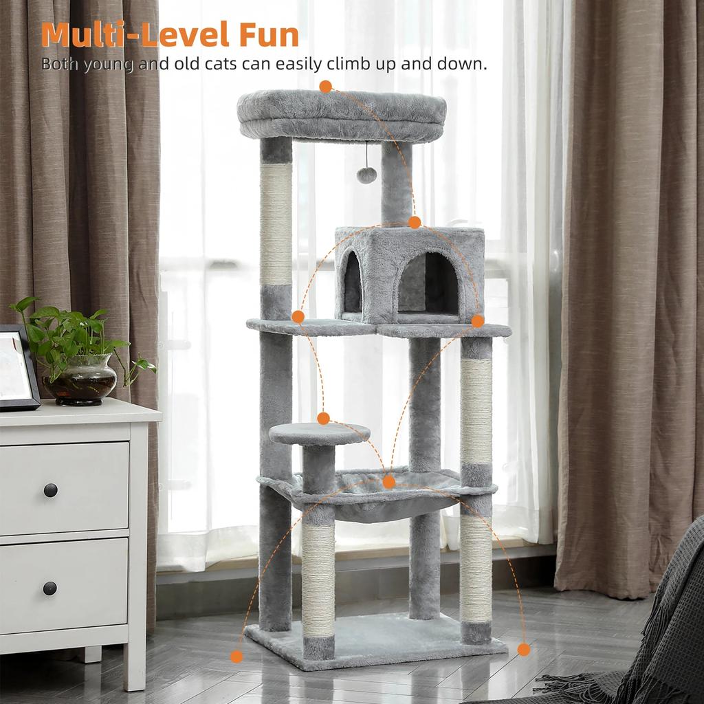 5-Level Cat Tree Tower for Indoor Large Cats by HitMyNeed