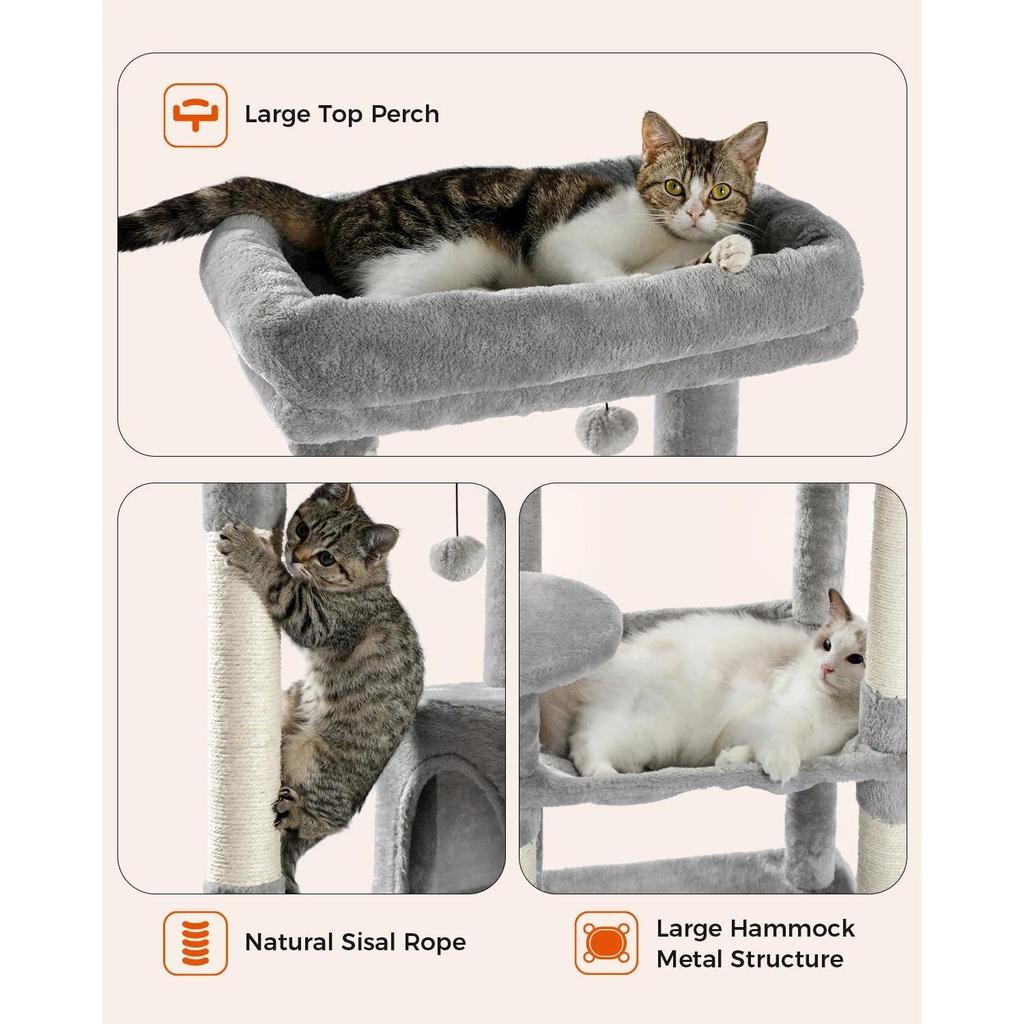 5-Level Cat Tree Tower for Indoor Large Cats by HitMyNeed