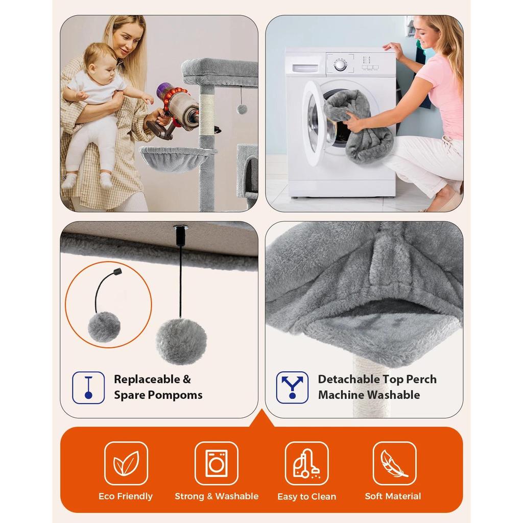 5-Level Cat Tree Tower for Indoor Large Cats by HitMyNeed