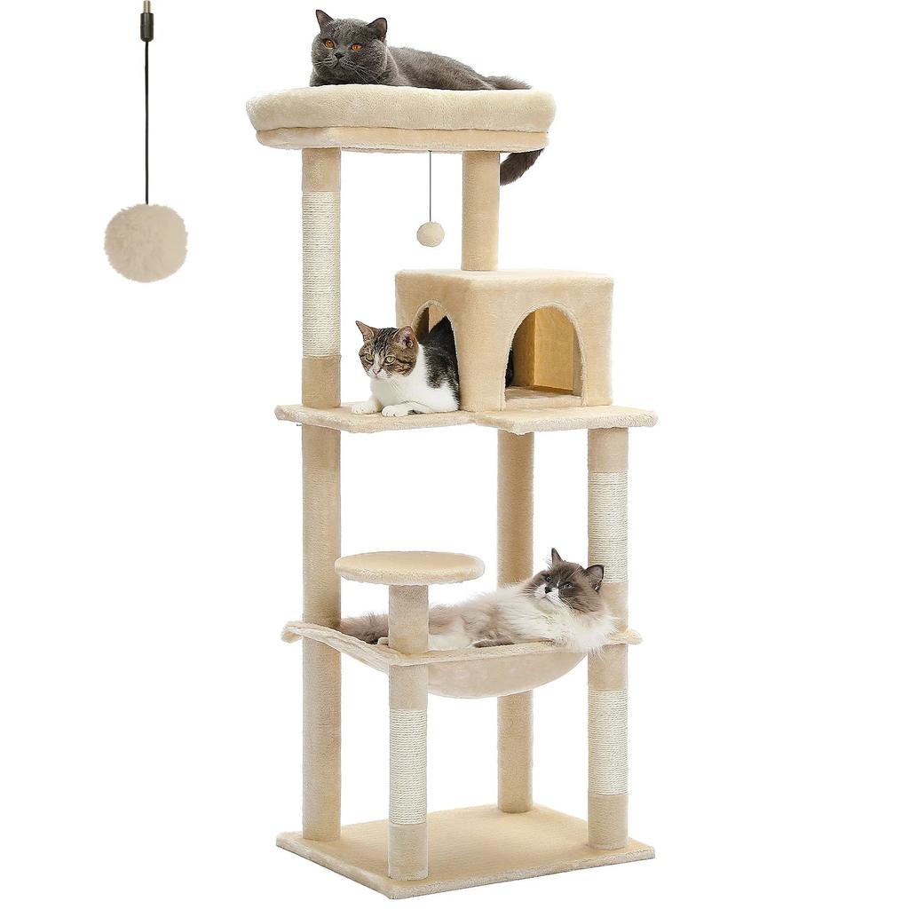 5-Level Cat Tree Tower for Indoor Large Cats amt0110bg-lf by HitMyNeed