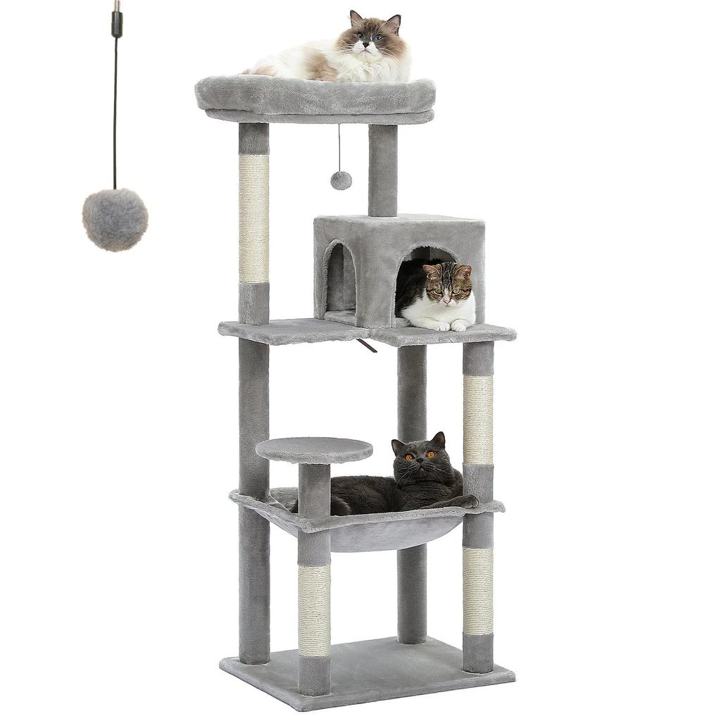 5-Level Cat Tree Tower for Indoor Large Cats amt0110gy-lf by HitMyNeed