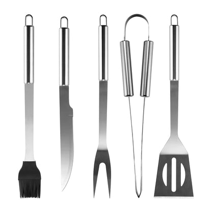 5-Piece BBQ Tool Set with Zipper Storage Bag by HitMyNeed