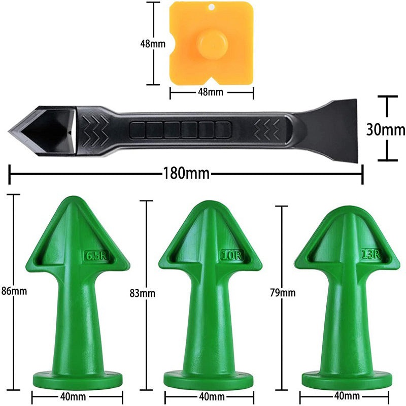 5-Piece Caulk Nozzle & Scraper Finishing Tool Set by HitMyNeed