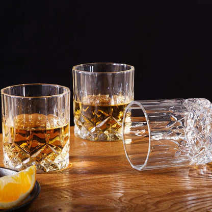 5-Piece Diamond Cut Whiskey Decanter and Glass Set by HitMyNeed