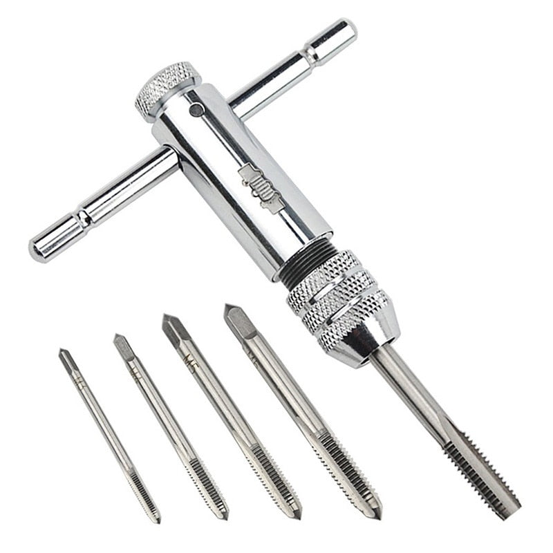 5-Piece Metric Tap Set, M3-M8 Machine Thread Taps by HitMyNeed