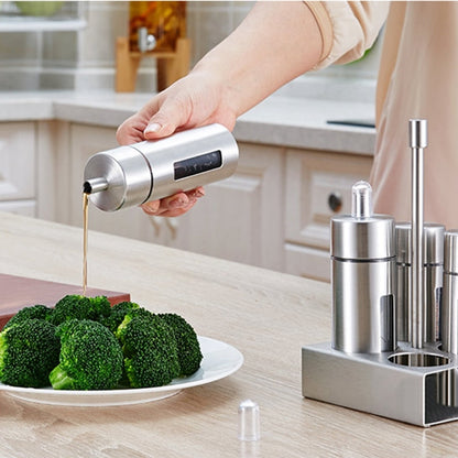 5-Piece Stainless Steel Spice & Condiment Jar Set by HitMyNeed