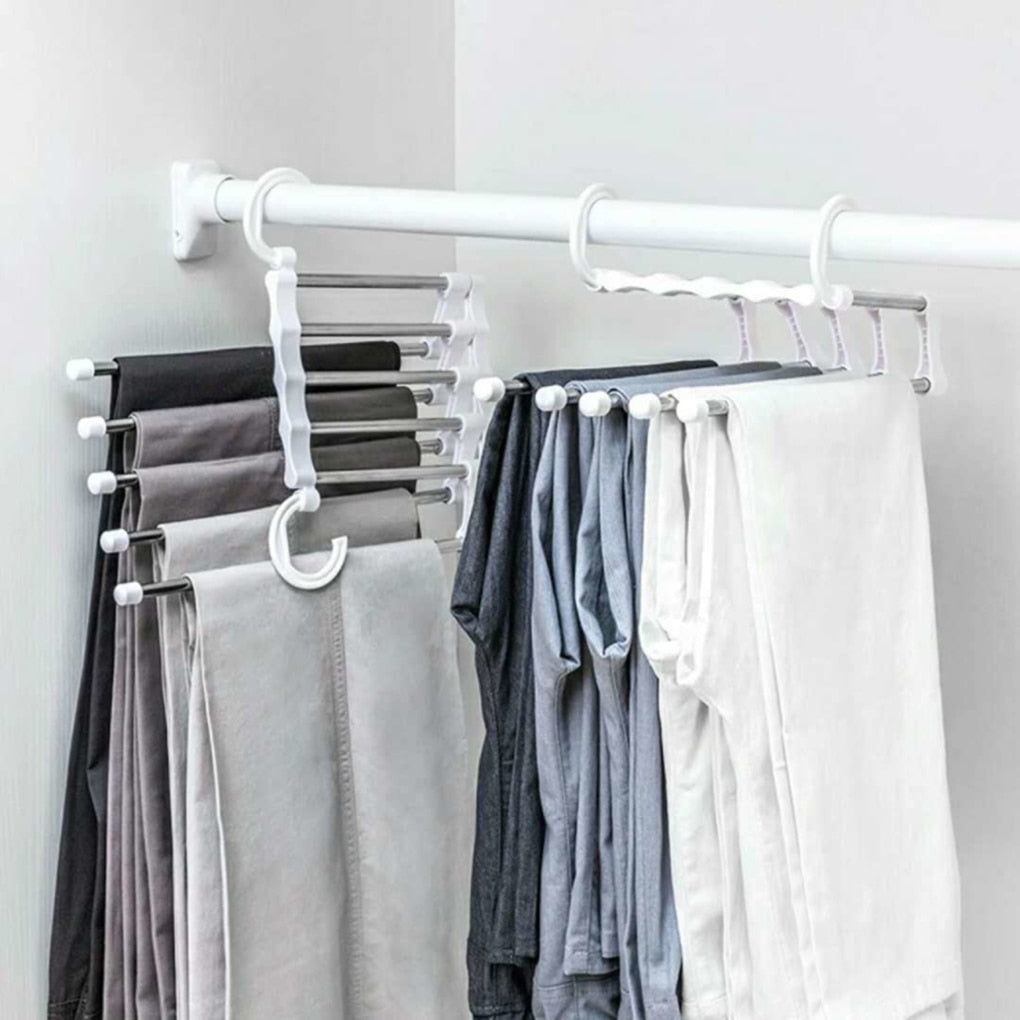 5-Rod Stainless Steel Pants Rack Hanger by HitMyNeed