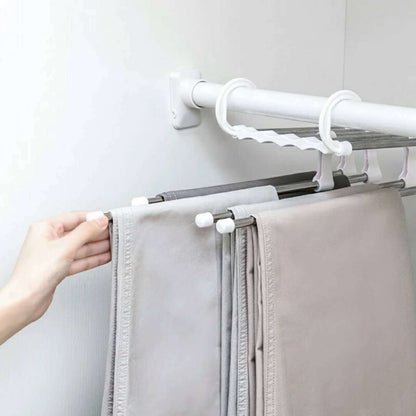 5-Rod Stainless Steel Pants Rack Hanger by HitMyNeed