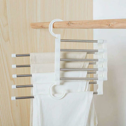 5-Rod Stainless Steel Pants Rack Hanger by HitMyNeed