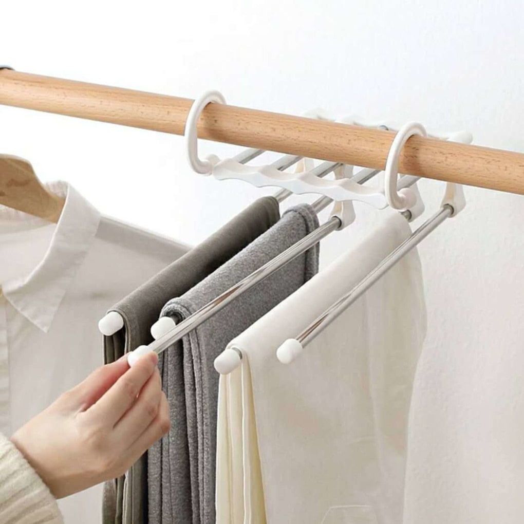 5-Rod Stainless Steel Pants Rack Hanger by HitMyNeed