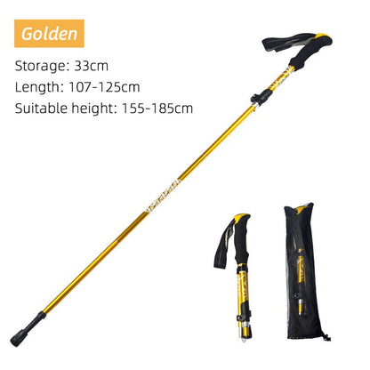 5-Section Folding Trekking Pole, Adjustable 107-125cm by HitMyNeed