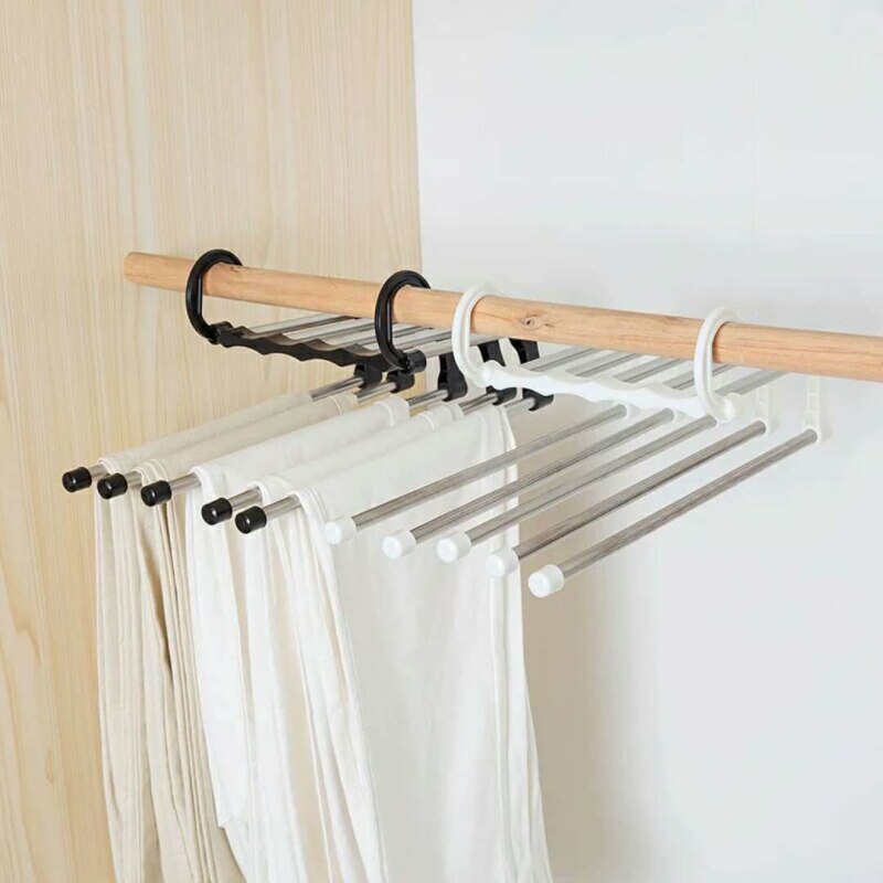 5-Slot Jeans Hanger Space-Saving Pants Rack by HitMyNeed