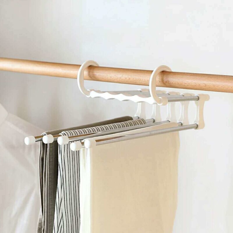 5-Slot Jeans Hanger Space-Saving Pants Rack by HitMyNeed