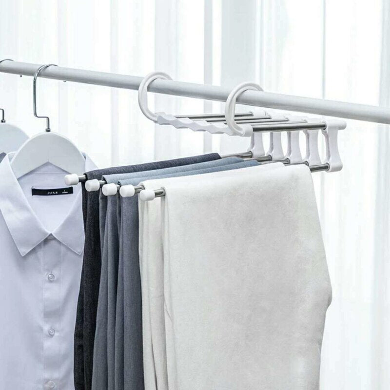 5-Slot Jeans Hanger Space-Saving Pants Rack by HitMyNeed