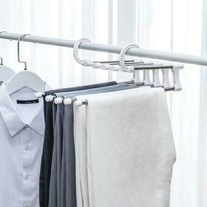 5-Slot Jeans Hanger Space-Saving Pants Rack by HitMyNeed
