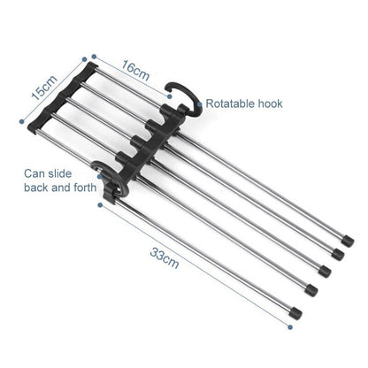 5-Slot Jeans Hanger Space-Saving Pants Rack by HitMyNeed