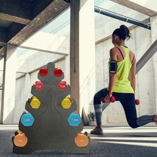 5-Tier Dumbbell Rack Holder for 10 Dumbbells by HitMyNeed
