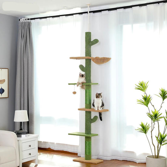5-Tier Floor to Ceiling Cactus Cat Tree Tower by HitMyNeed