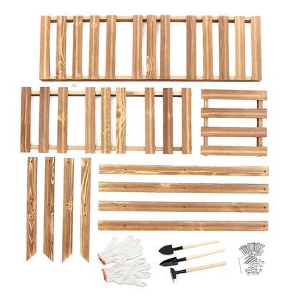 5-Tier Indoor Wooden Plant Rack with Wheels by HitMyNeed