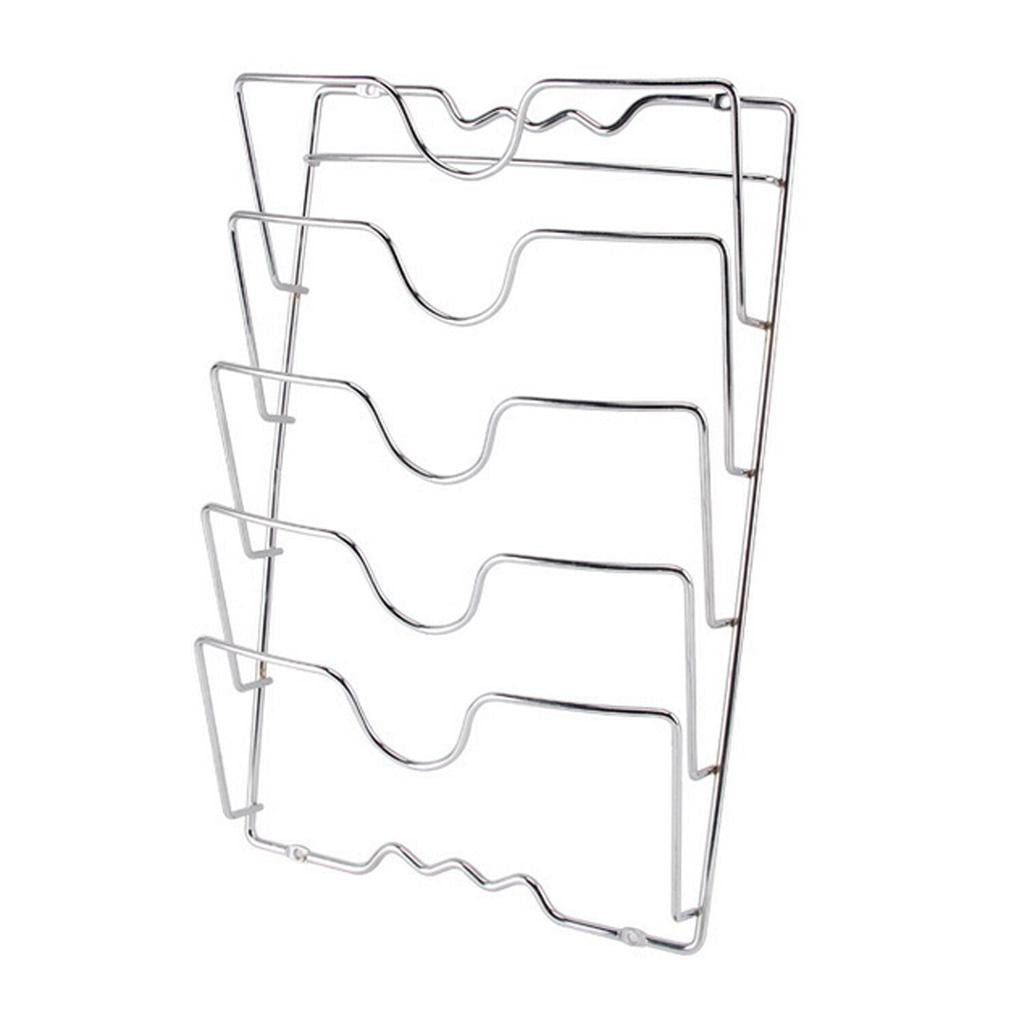 5-Tier Wall Mounted Pan Lid & Board Storage Rack by HitMyNeed