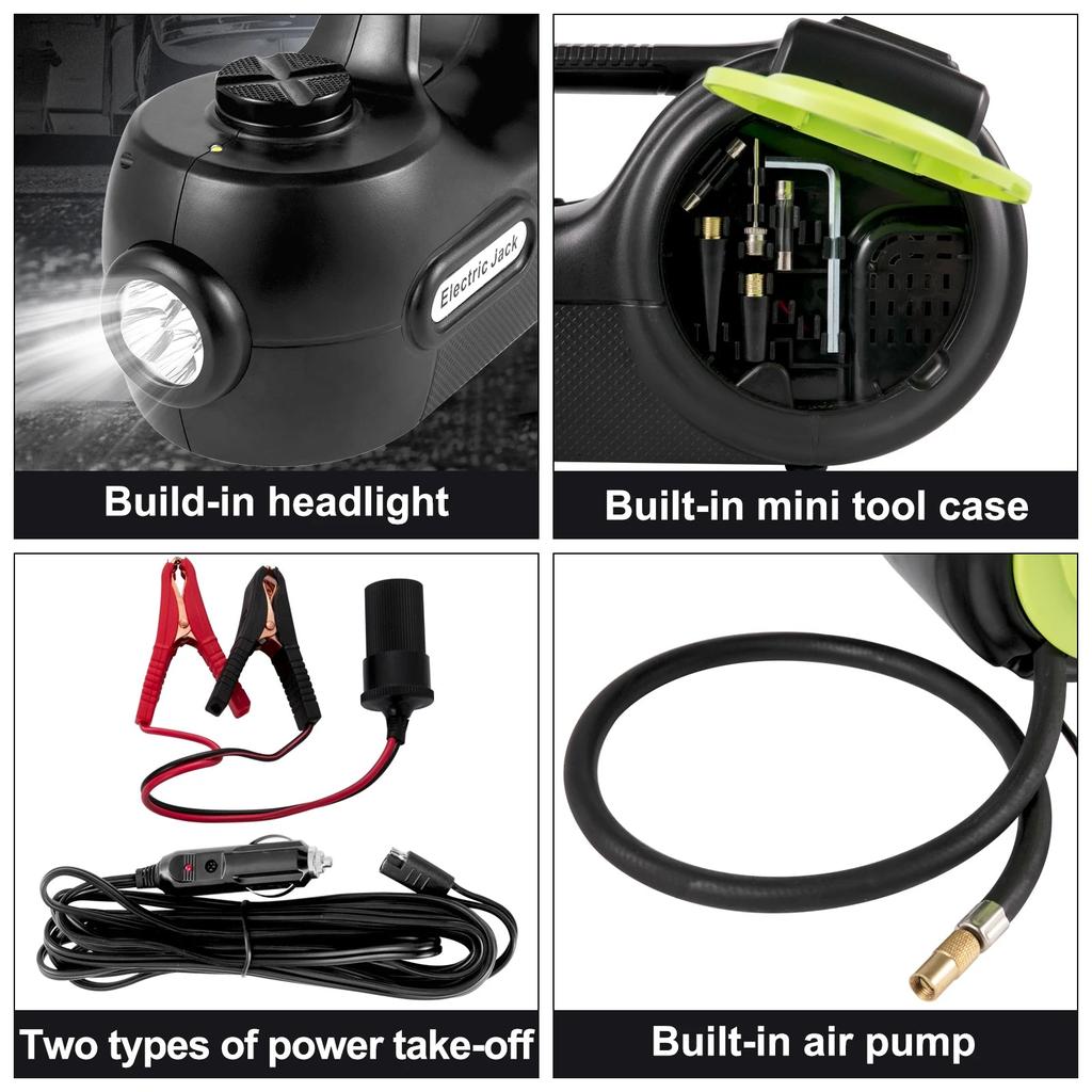 5 Ton 12V Electric Car Jack Kit with Impact Wrench by HitMyNeed