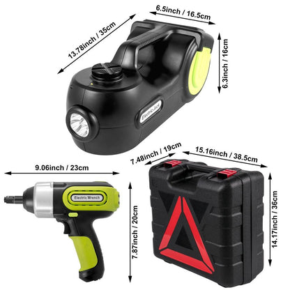 5 Ton 12V Electric Car Jack Kit with Impact Wrench by HitMyNeed