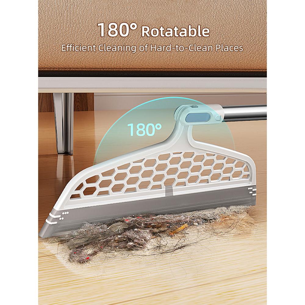 50" Silicone Floor Broom & Squeegee for Pet Hair by HitMyNeed