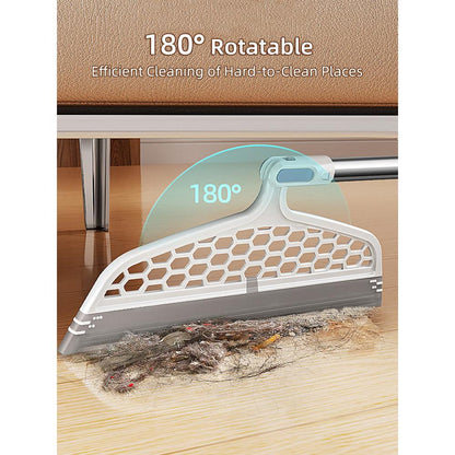 50" Silicone Floor Broom & Squeegee for Pet Hair by HitMyNeed