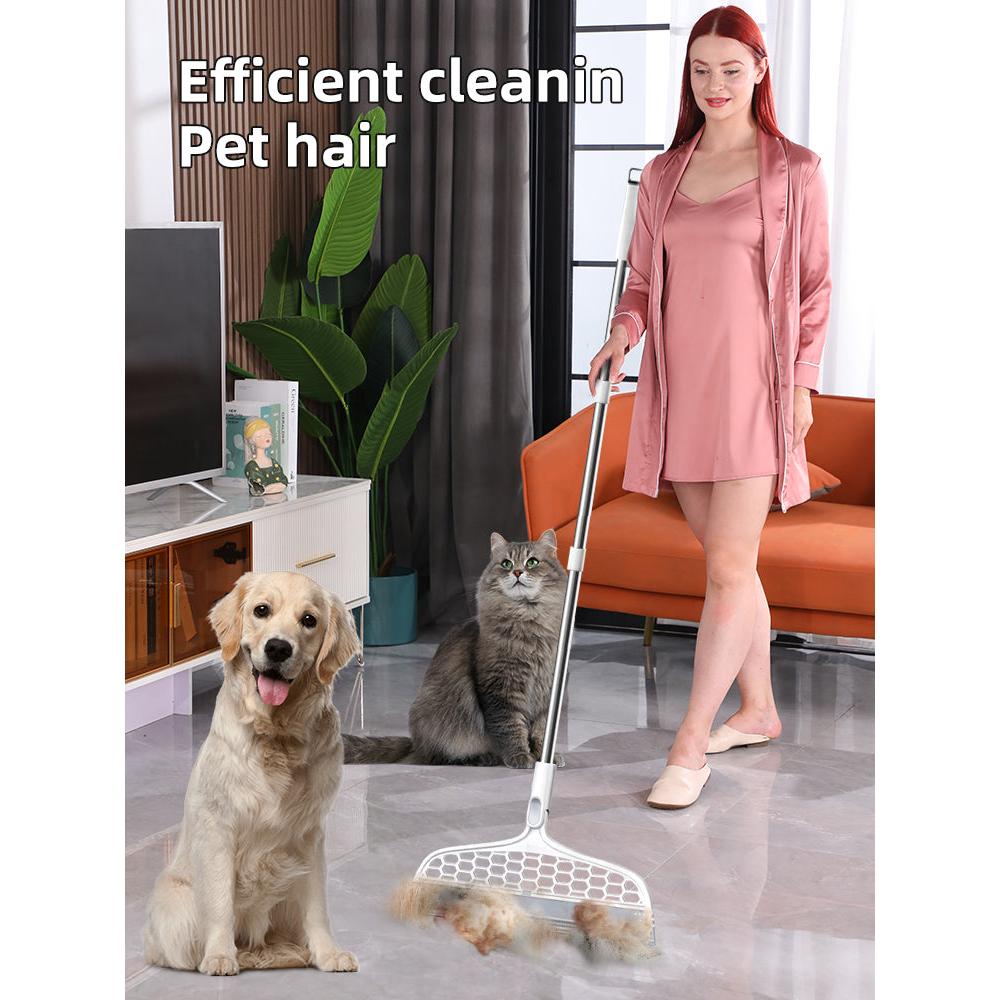 50" Silicone Floor Broom & Squeegee for Pet Hair by HitMyNeed