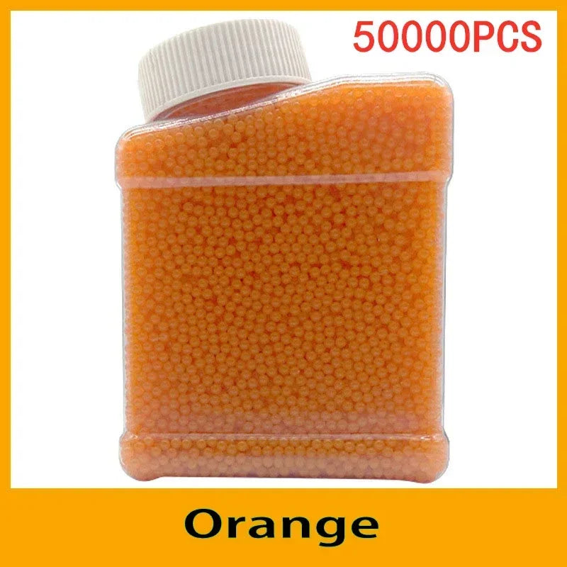 50,000pcs 8mm Kids Water Beads for Toy Guns orange by HitMyNeed