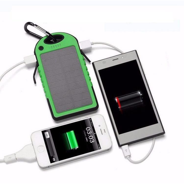5000mAh Waterproof Solar Power Bank with Hook by HitMyNeed