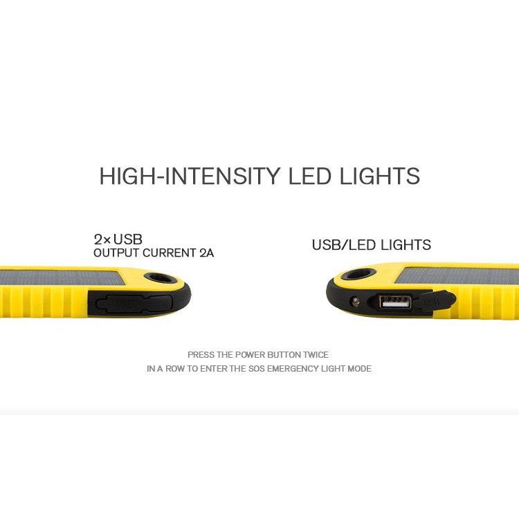 5000mAh Waterproof Solar Power Bank with Hook by HitMyNeed