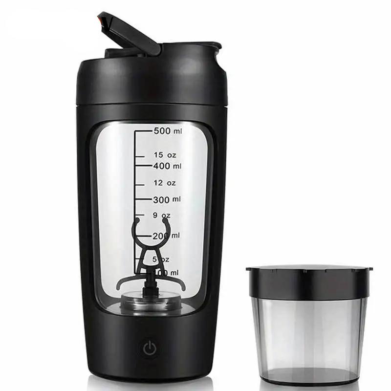 500ml Electric Protein Shaker Bottle with USB-C black by HitMyNeed