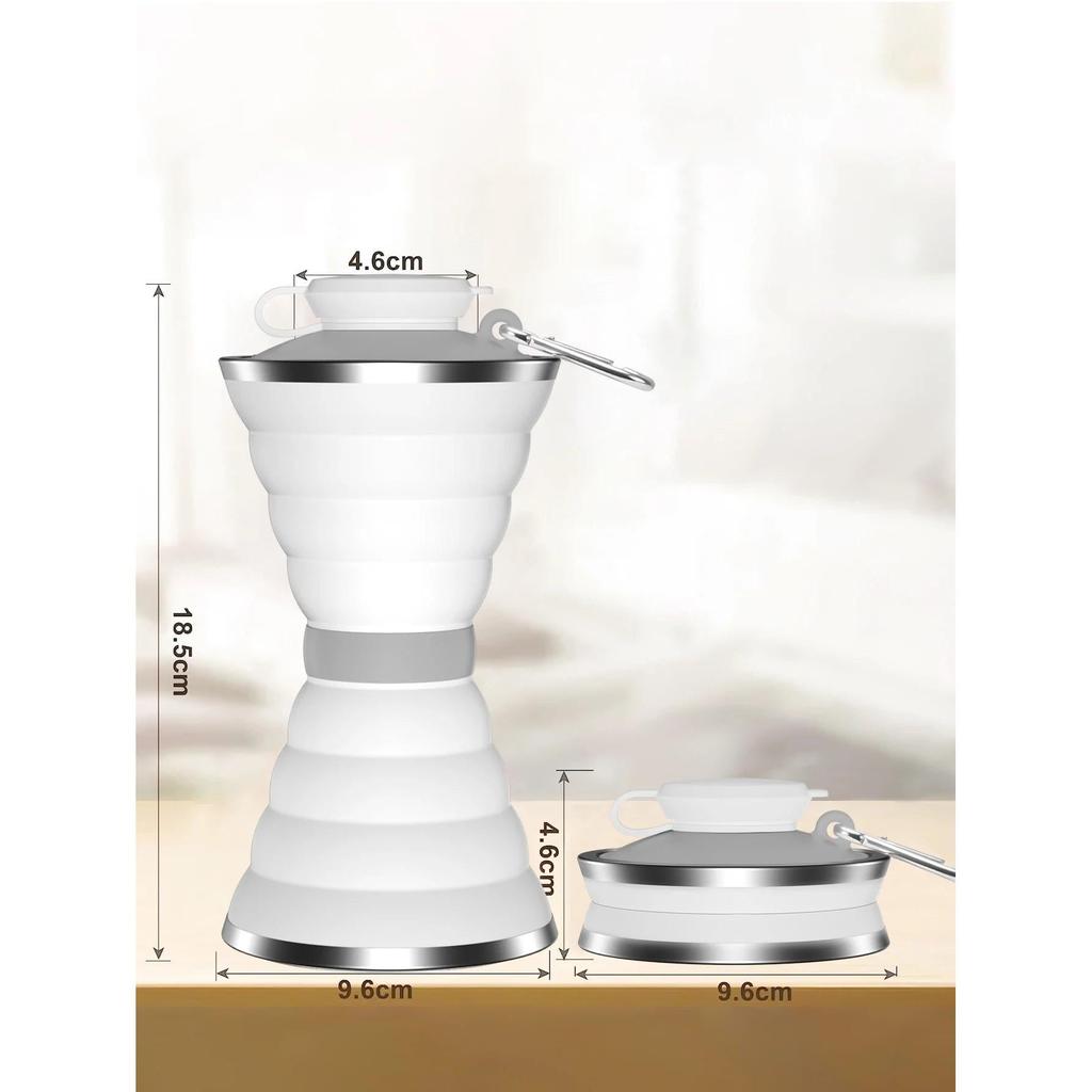 500ml Foldable Silicone Water Bottle for Travel & Sport by HitMyNeed