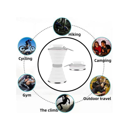500ml Foldable Silicone Water Bottle for Travel & Sport by HitMyNeed