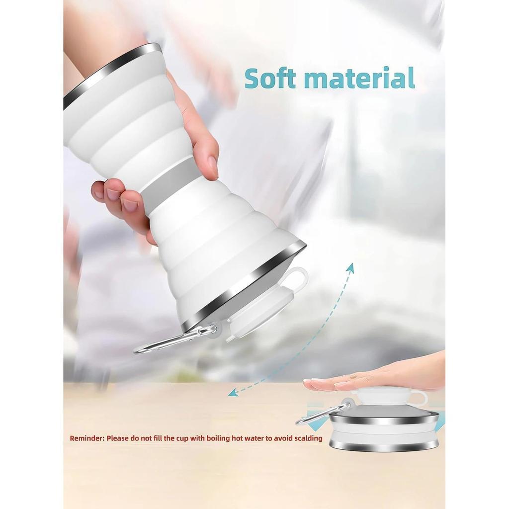 500ml Foldable Silicone Water Bottle for Travel & Sport by HitMyNeed