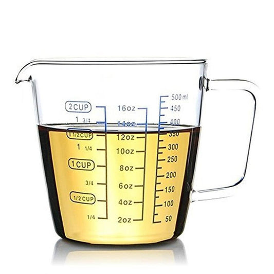 500ml Heat-Resistant Glass Measuring Cup with Spout by HitMyNeed