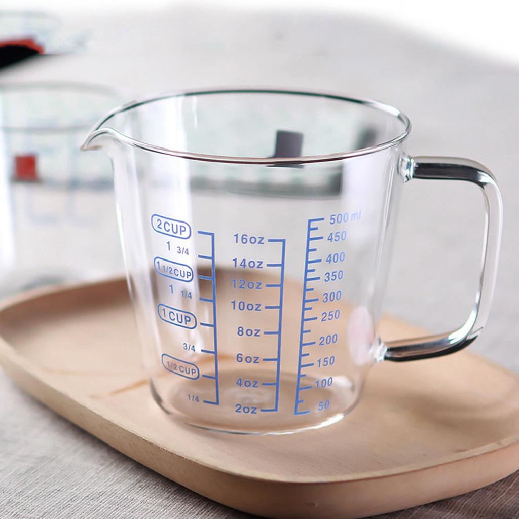 500ml Heat-Resistant Glass Measuring Cup with Spout by HitMyNeed