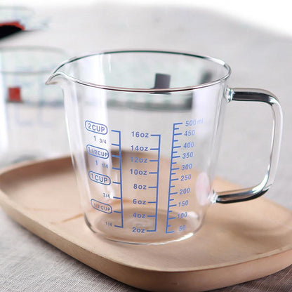 500ml Heat-Resistant Glass Measuring Cup with Spout by HitMyNeed