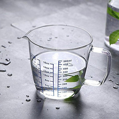 500ml Heat-Resistant Glass Measuring Cup with Spout by HitMyNeed