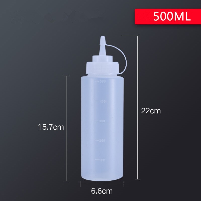 500ml Plastic Squeeze Bottle with Measurement Markings by HitMyNeed