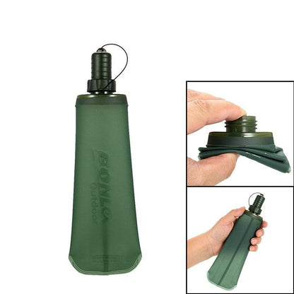 500ml TPU Folding Soft Flask Sports Water Bottle by HitMyNeed
