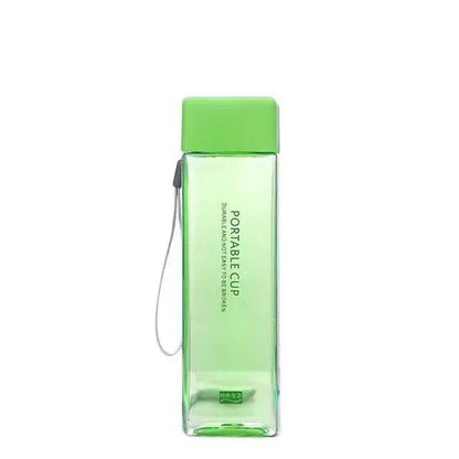 500ml Transparent Square Sports Water Bottle with Strap 3 by HitMyNeed