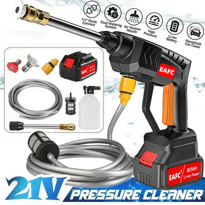 500W 21V Cordless High Pressure Car Wash Spray Gun by HitMyNeed