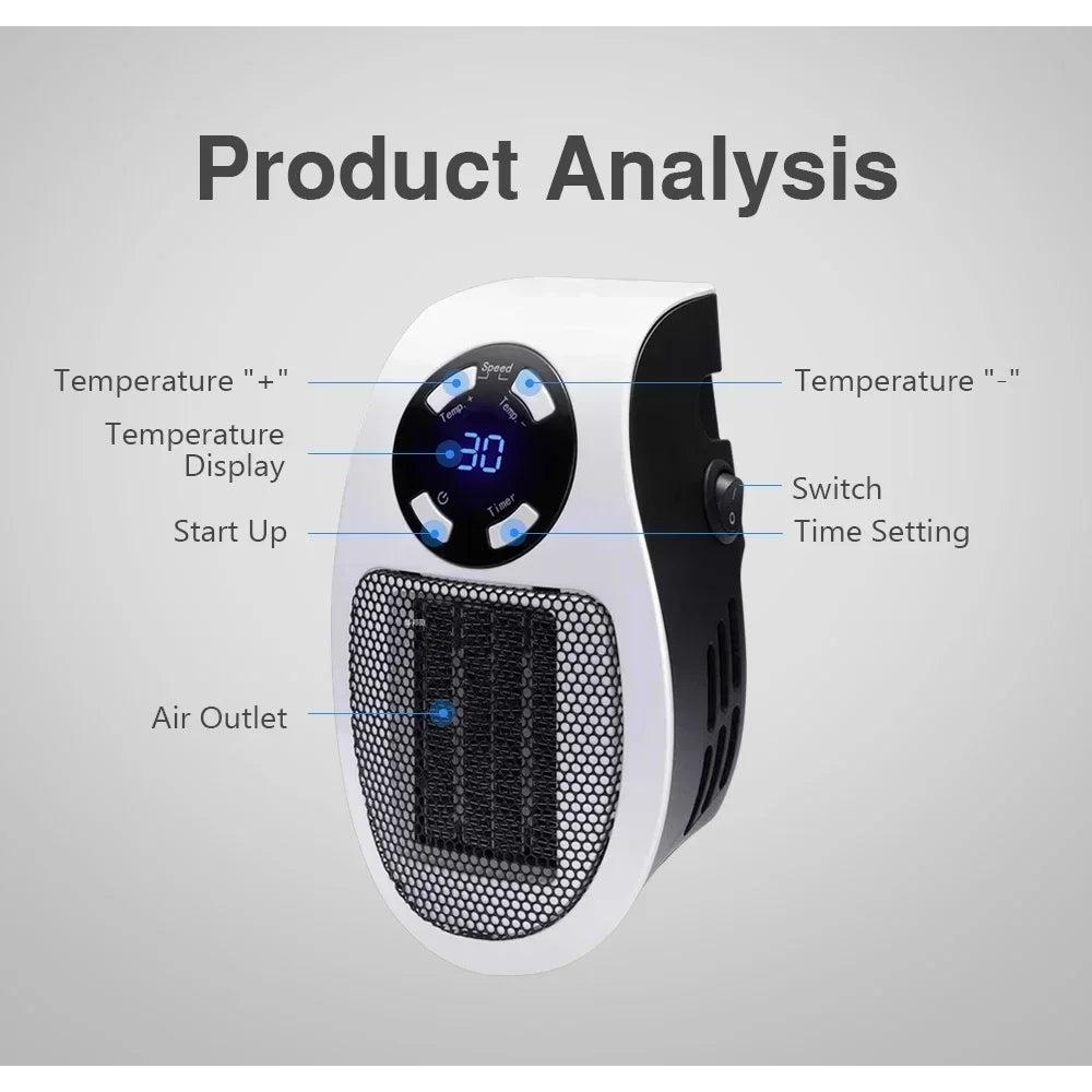 500W Plug-In Wall Heater with Remote Control by HitMyNeed