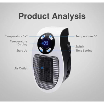 500W Plug-In Wall Heater with Remote Control by HitMyNeed