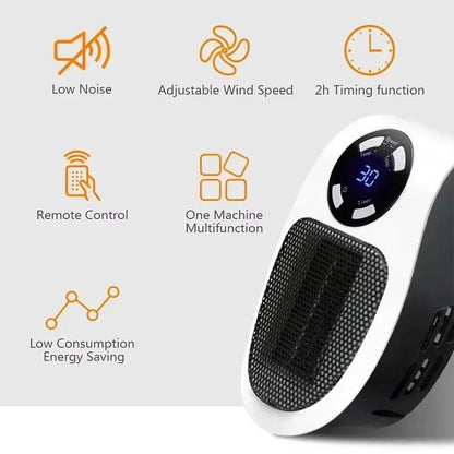 500W Plug-In Wall Heater with Remote Control by HitMyNeed