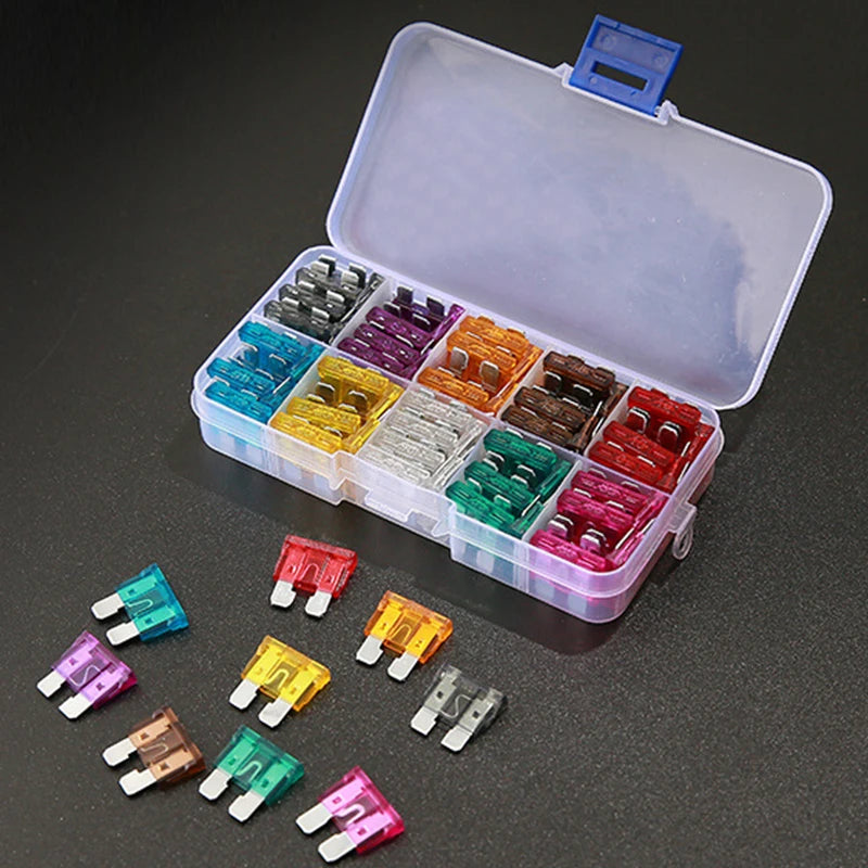 50/100pcs Car Blade Fuse Assortment 2-35A with Box by HitMyNeed