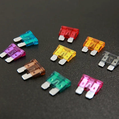 50/100pcs Car Blade Fuse Assortment 2-35A with Box by HitMyNeed