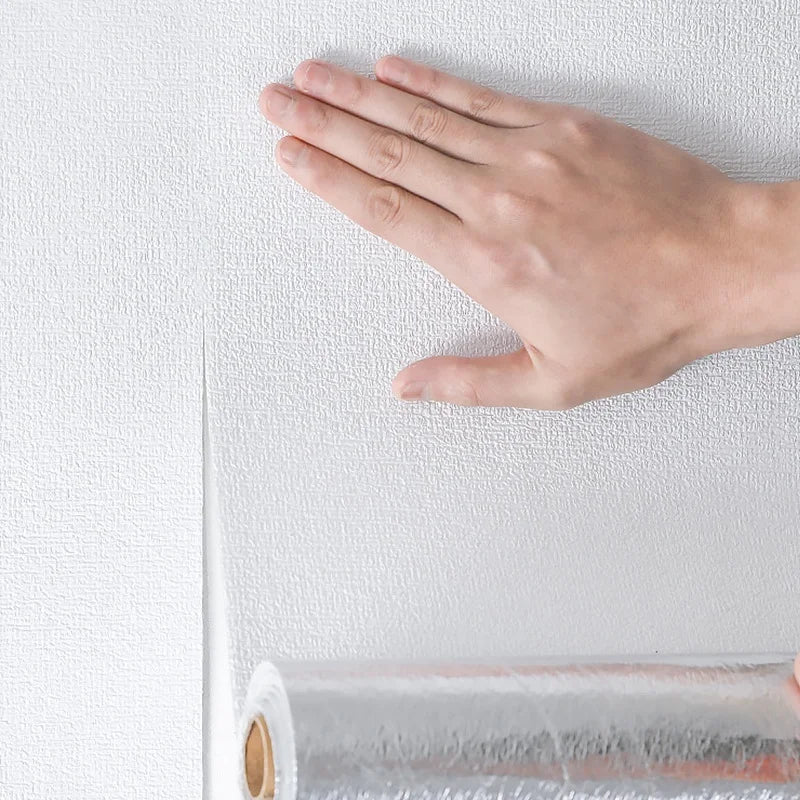 50cm x 10m Linen 3D Foam Self-Adhesive Wall Wallpaper by HitMyNeed